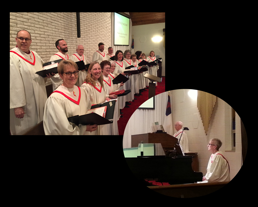 Choir sings at Easter