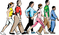 Exercise Your Faith logo (walking group)