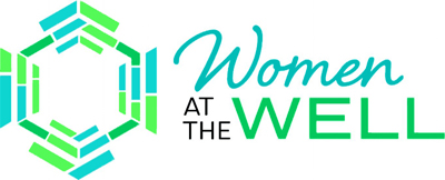 Women at the Well (Logo is an abstract hexagonal shape representing a well.)