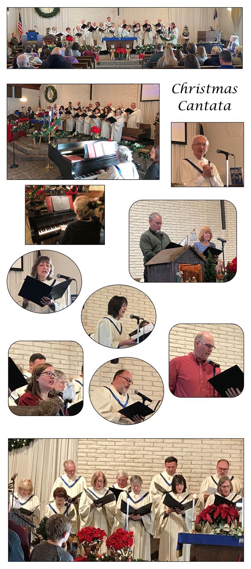 Images of choir, soloists, and readers
