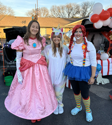 three amigos (princess, unicorn, doll)