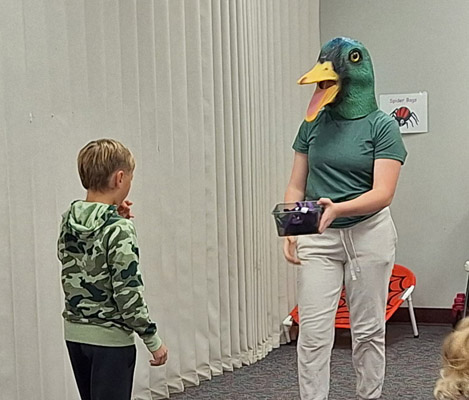 duck assists with indoor game