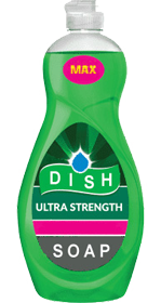 bottle of green dish soap